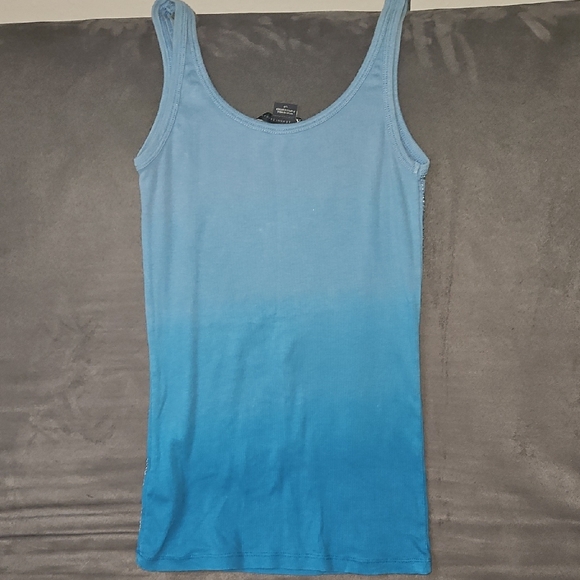 Armani Exchange Light Blue Sequin Top - Picture 4 of 4